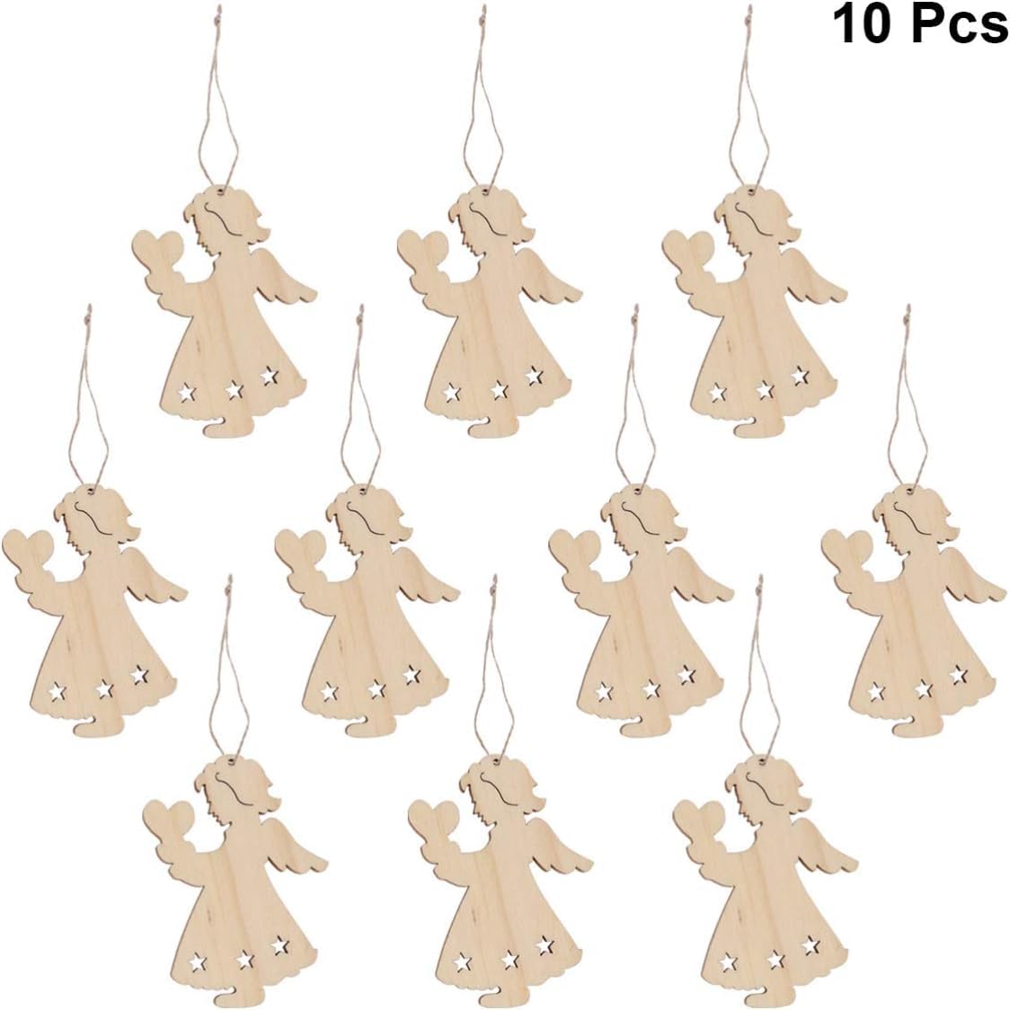 Christmas tree wooden angel ornaments