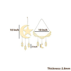Decorative hanging with measurements on a white background