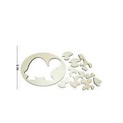 Cliths Wooden Turtle Jigsaw Puzzle Pack of 5 Peg Puzzles for Toddlers Educational Toys Learning Game