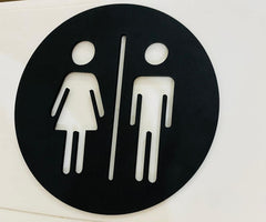 bathroom decoration signage plaque