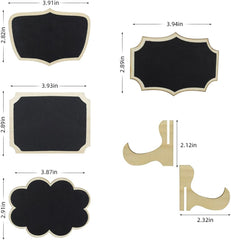 Set of black chalkboards with dimensions on a white background