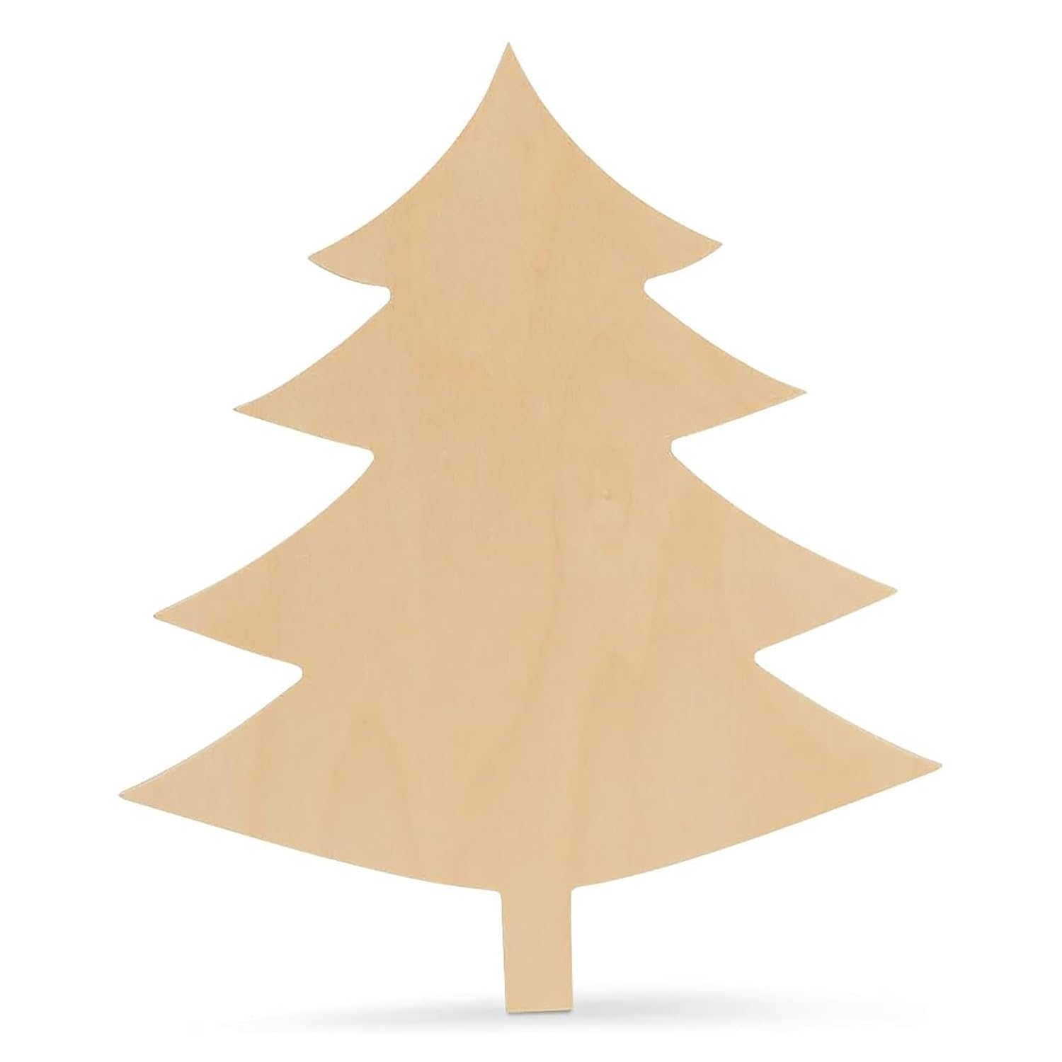 Cardboard Christmas tree shape on a white background