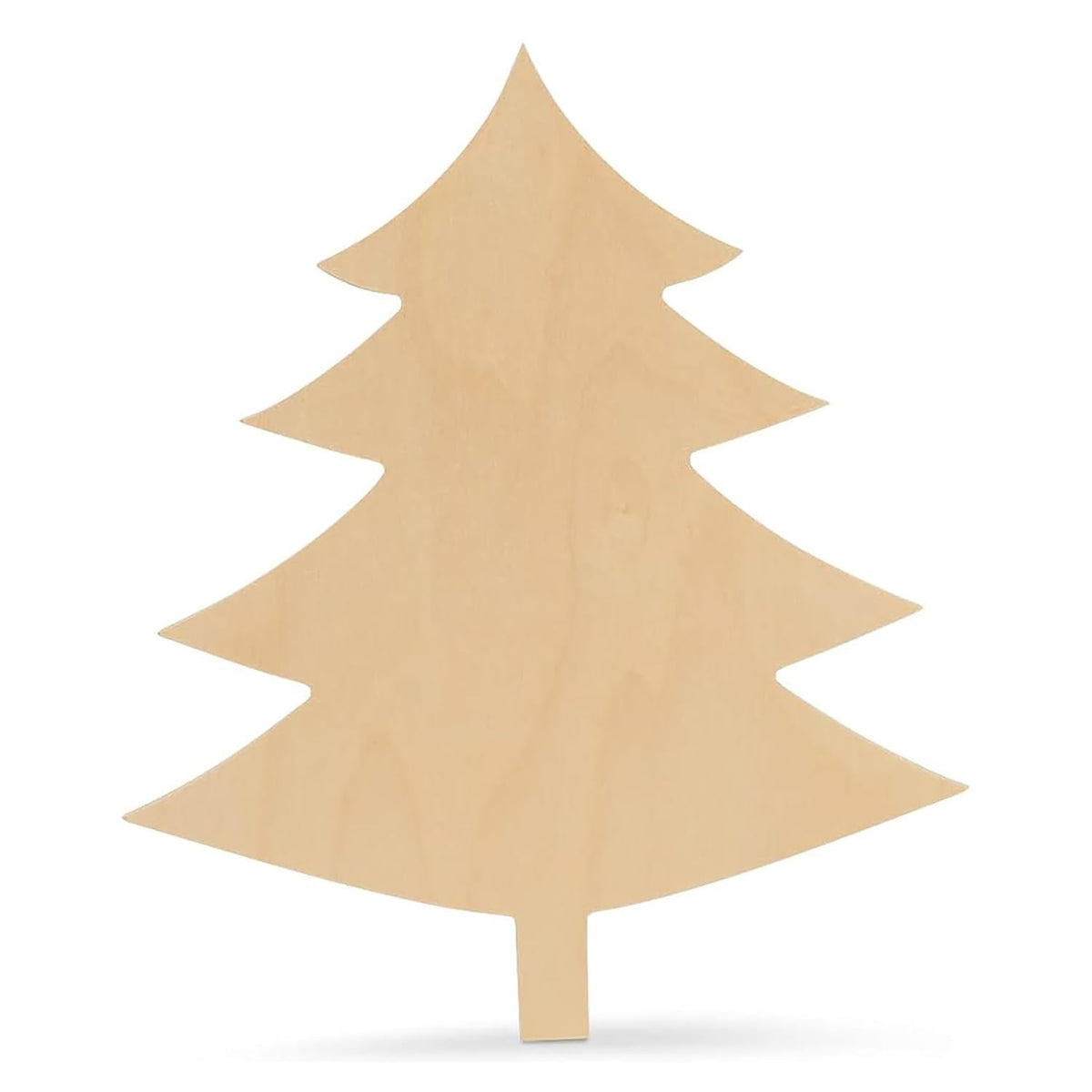 Cardboard Christmas tree shape on a white background