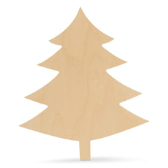 Cardboard Christmas tree shape on a white background