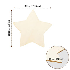 Star-shaped object with dimensions labeled on a white background