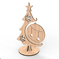 American Elm Christmas Holders Pack of 4 Wooden Stands MDF Display Cutouts for Holiday Decor