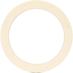 Round wooden ring with holes on a white background
