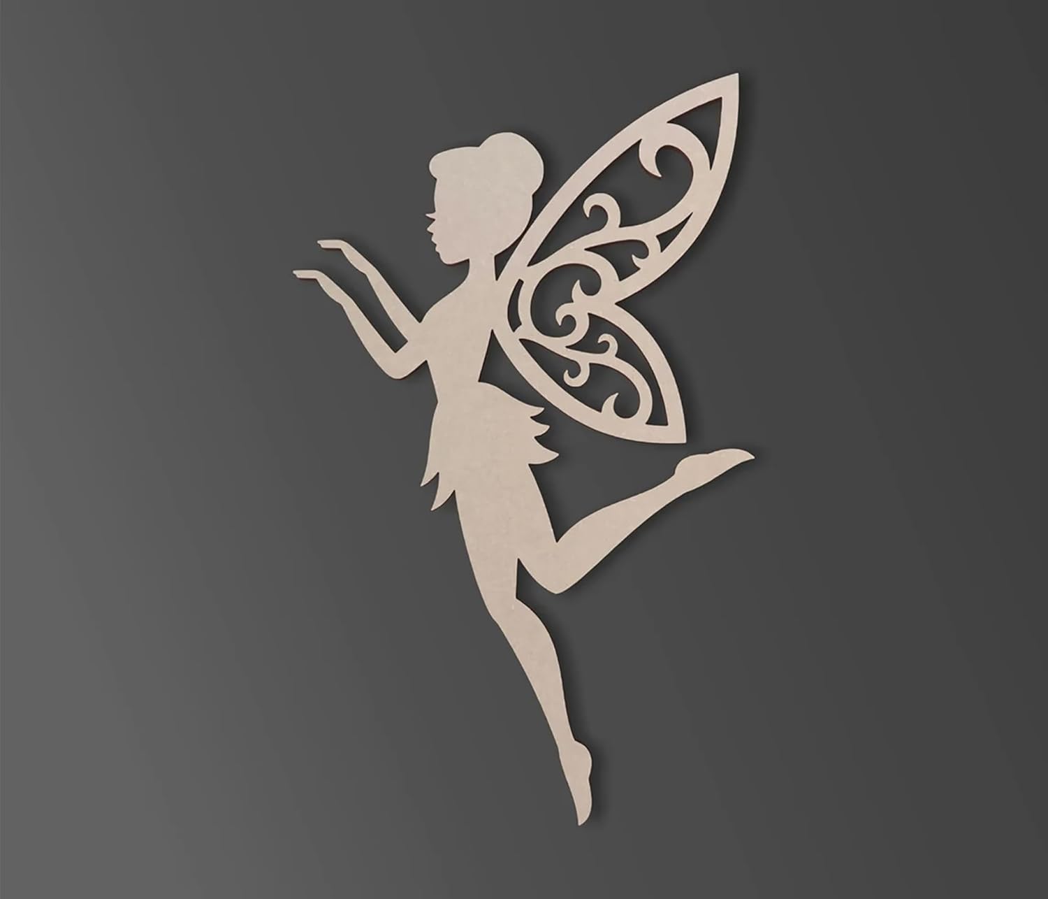 Decorative fairy silhouette on a dark background