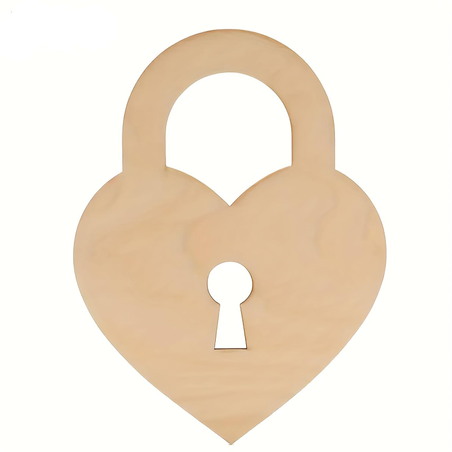 Heart-shaped padlock on a white background
