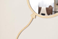 American Elm Mirror Balloon & Clouds Set Unbreakable Kids Room Decor Shatterproof Acrylic & Pine MDF