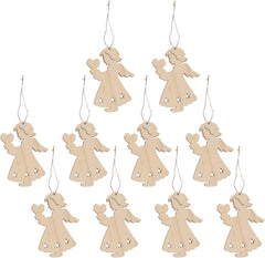 Christmas tree wooden angel ornaments