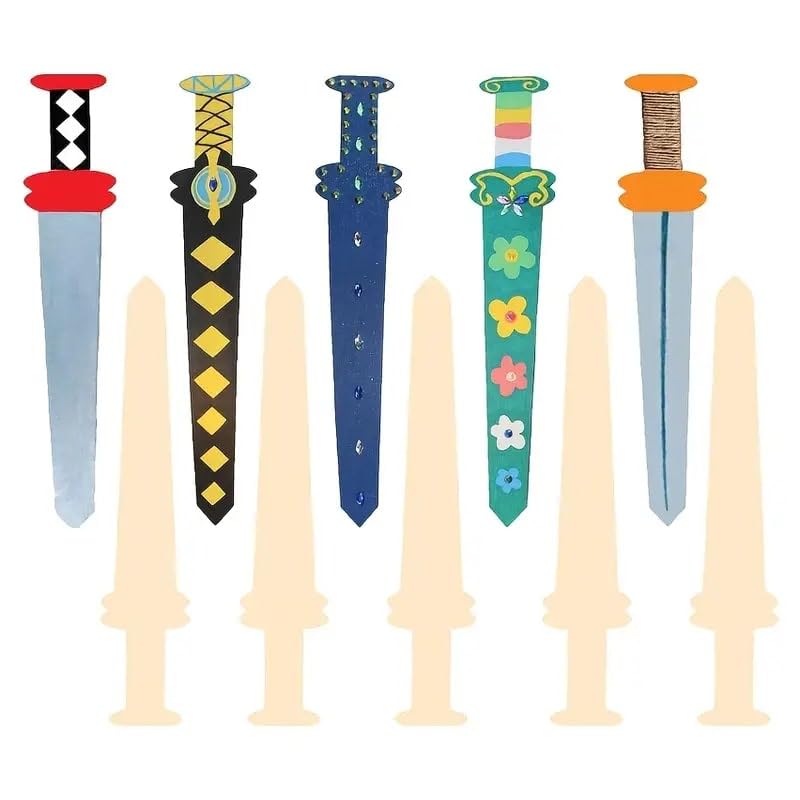 DIY paintable wood swords