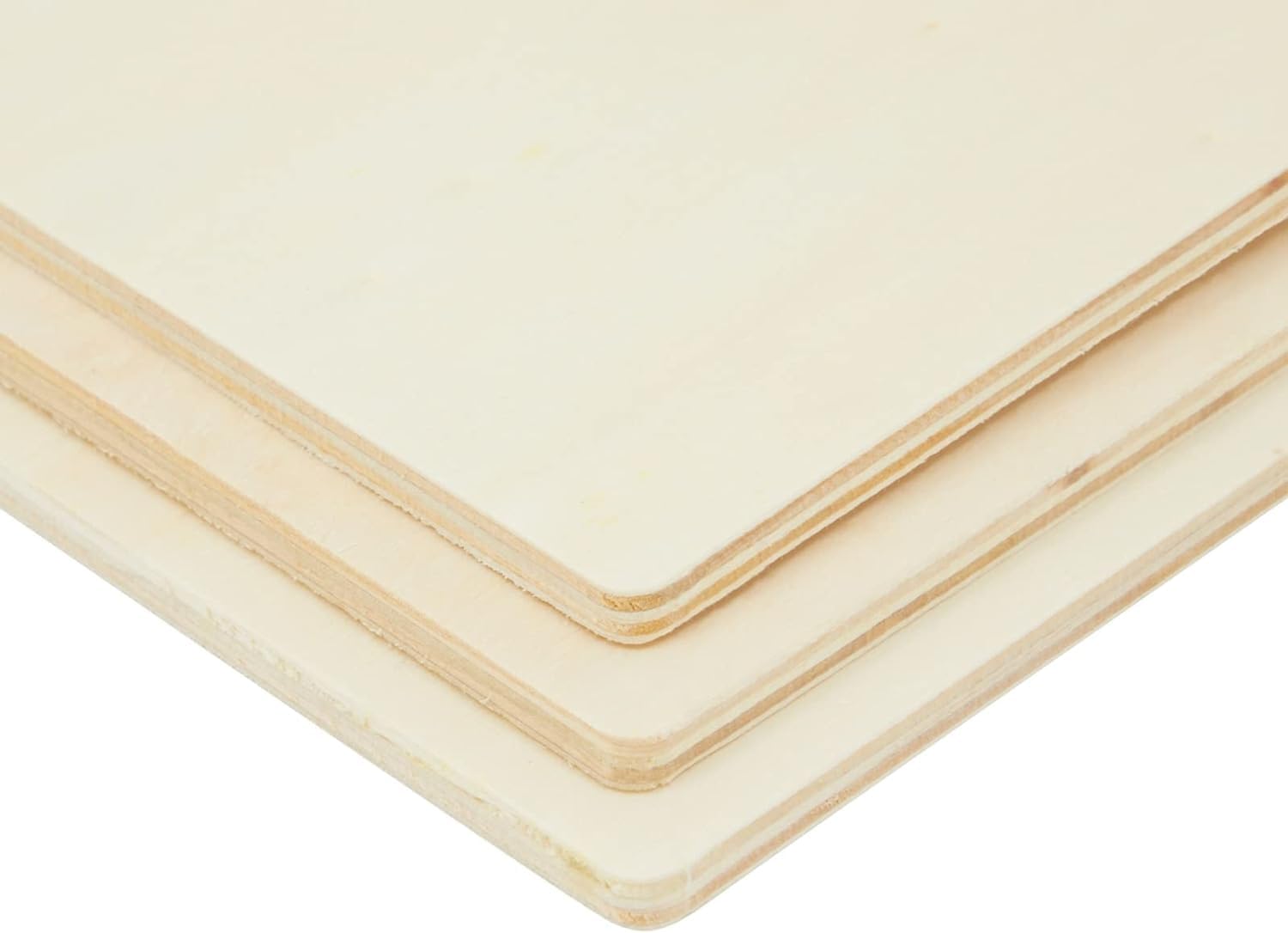 Stack of wooden boards with a plain background