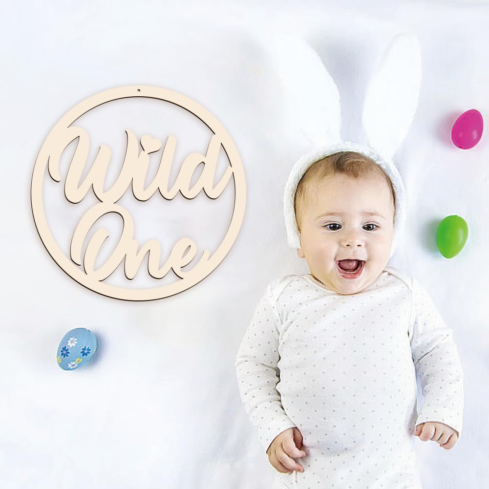 wild one wooden milestone markers