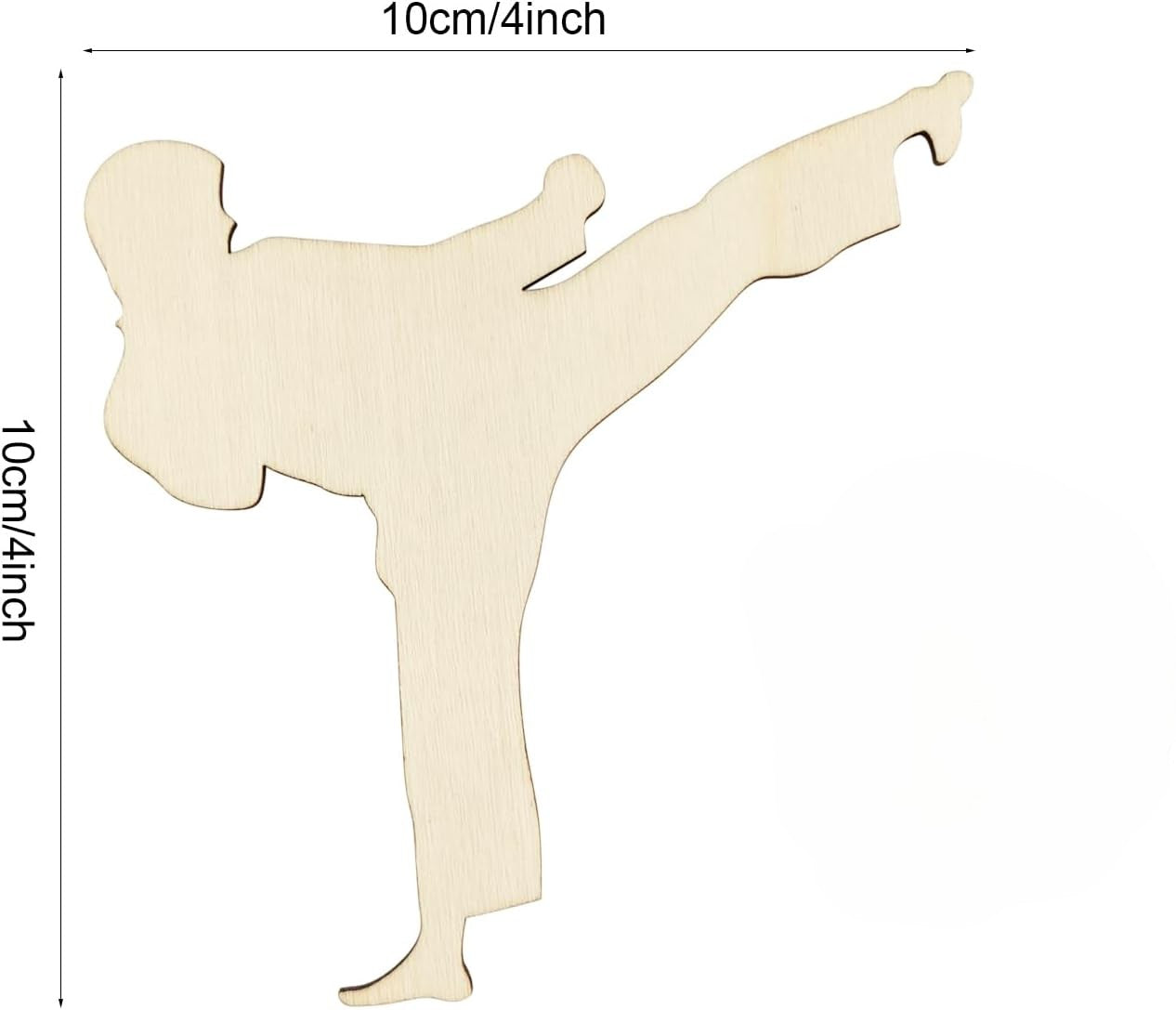 Wooden shapes for karate party décor