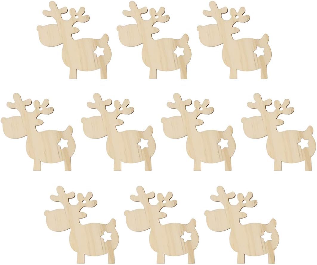 small wooden christmas ornaments 7.3 cm