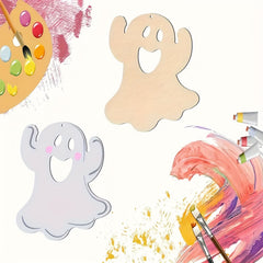 Wooden Ghost Ornaments