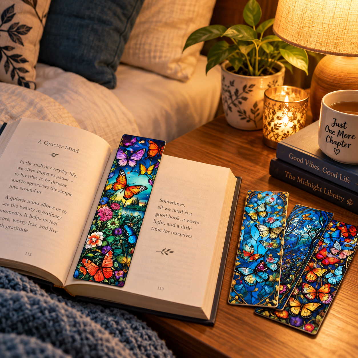 colorful floral bookmarks for reading