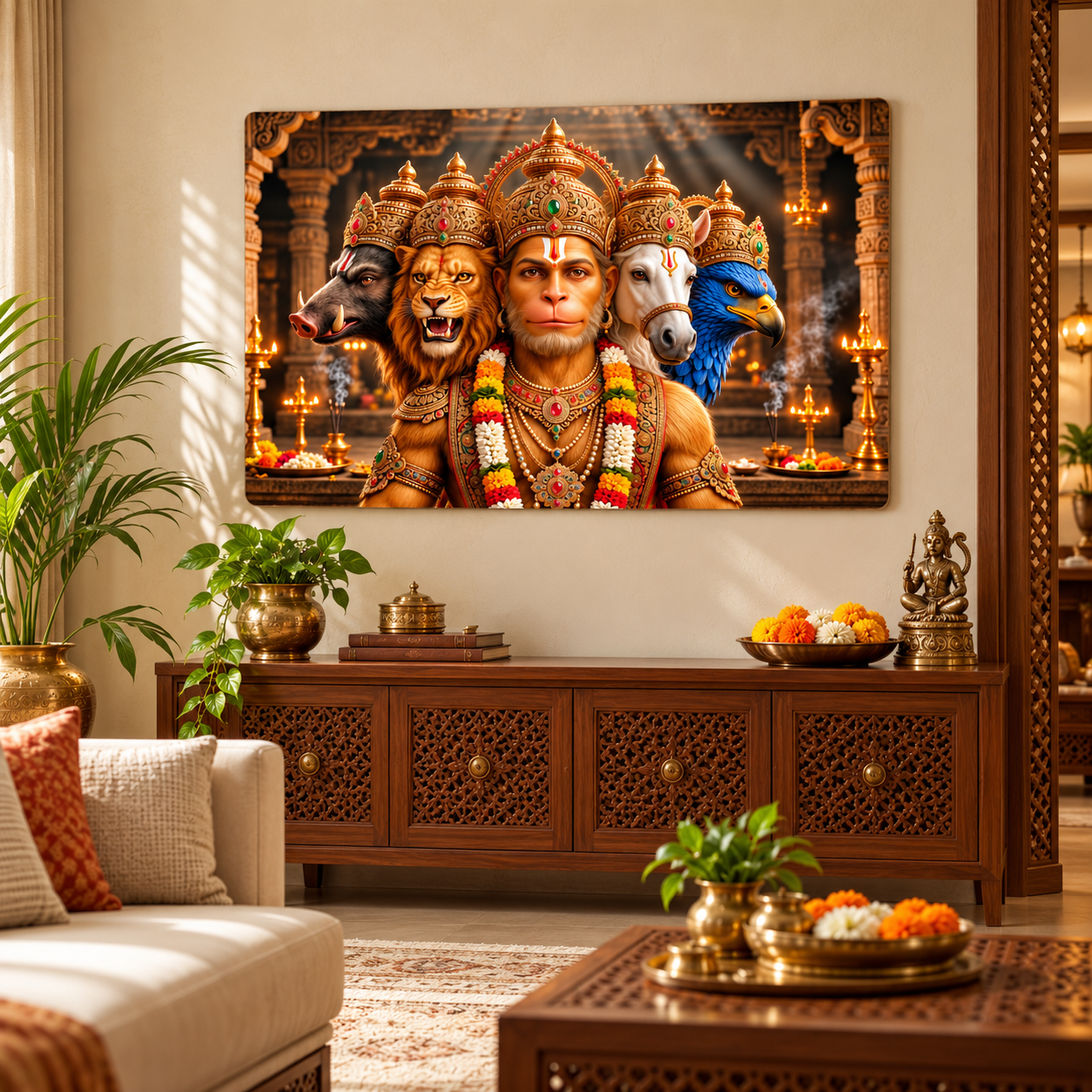 five mukhi Hanuman painting for home