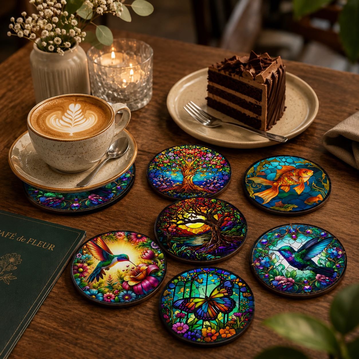 decorative tea coasters for home