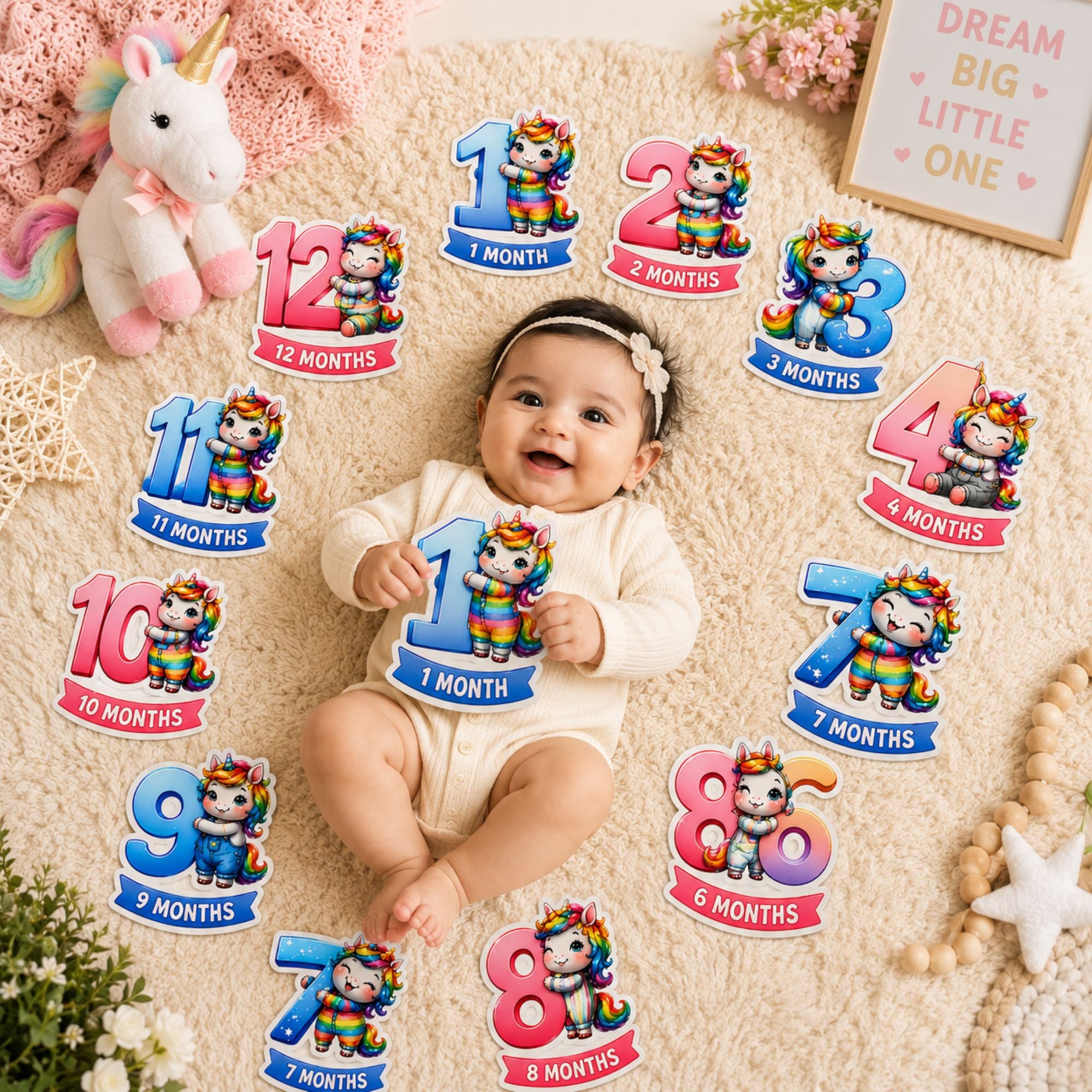 first year baby monthly photo props