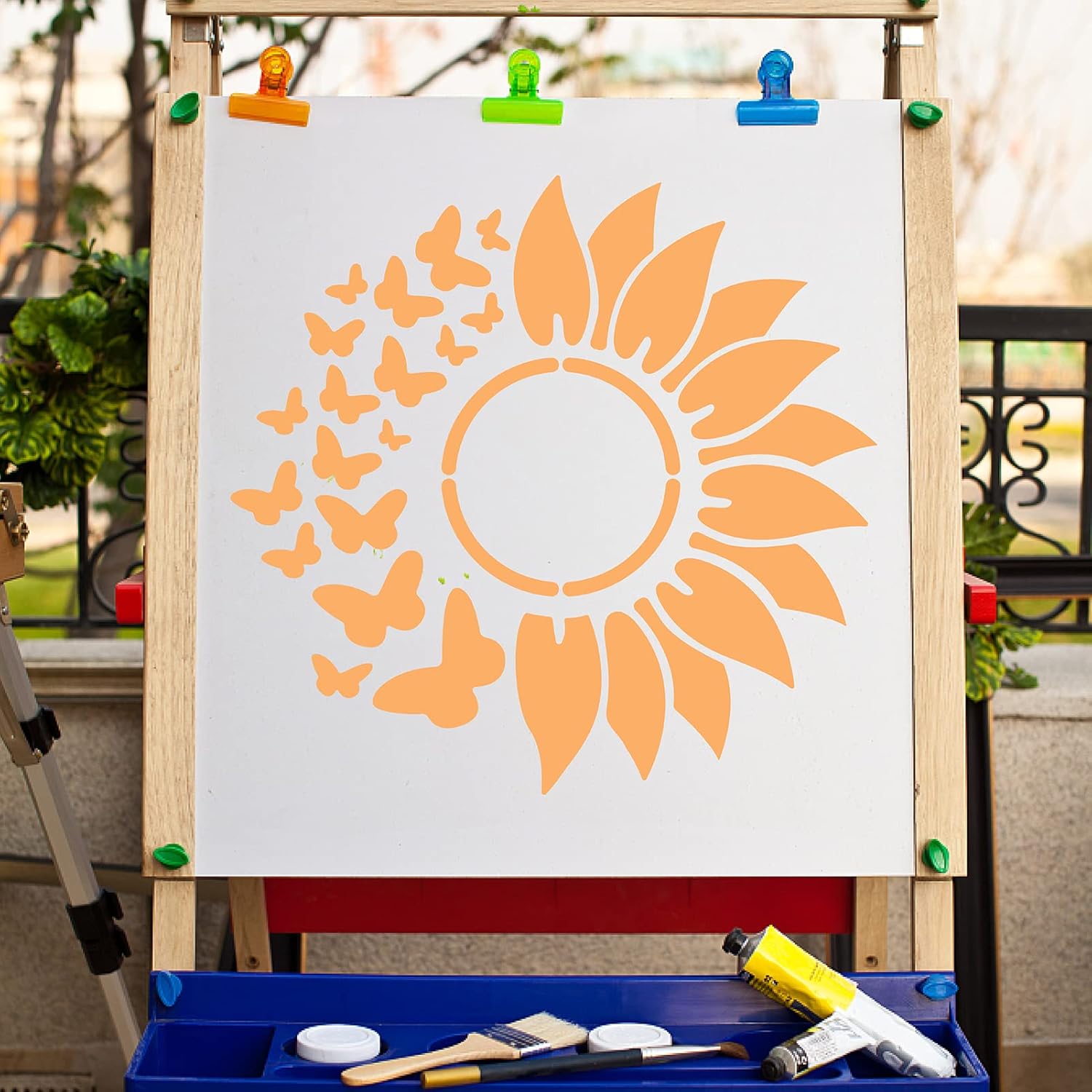 stencil for wall and fabric painting