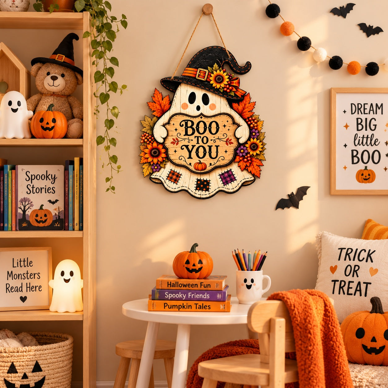 Halloween wall decor for front door