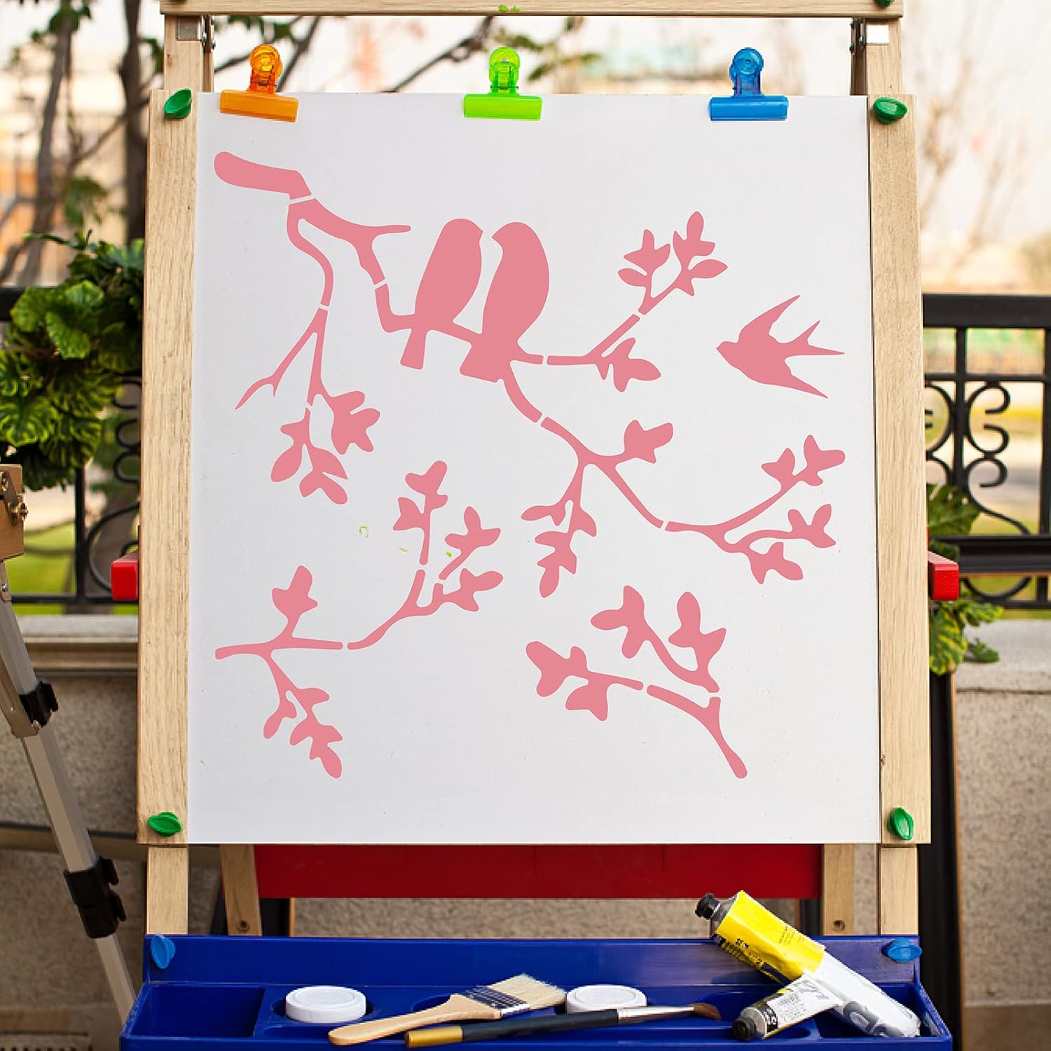 12x12 inch nature craft stencil