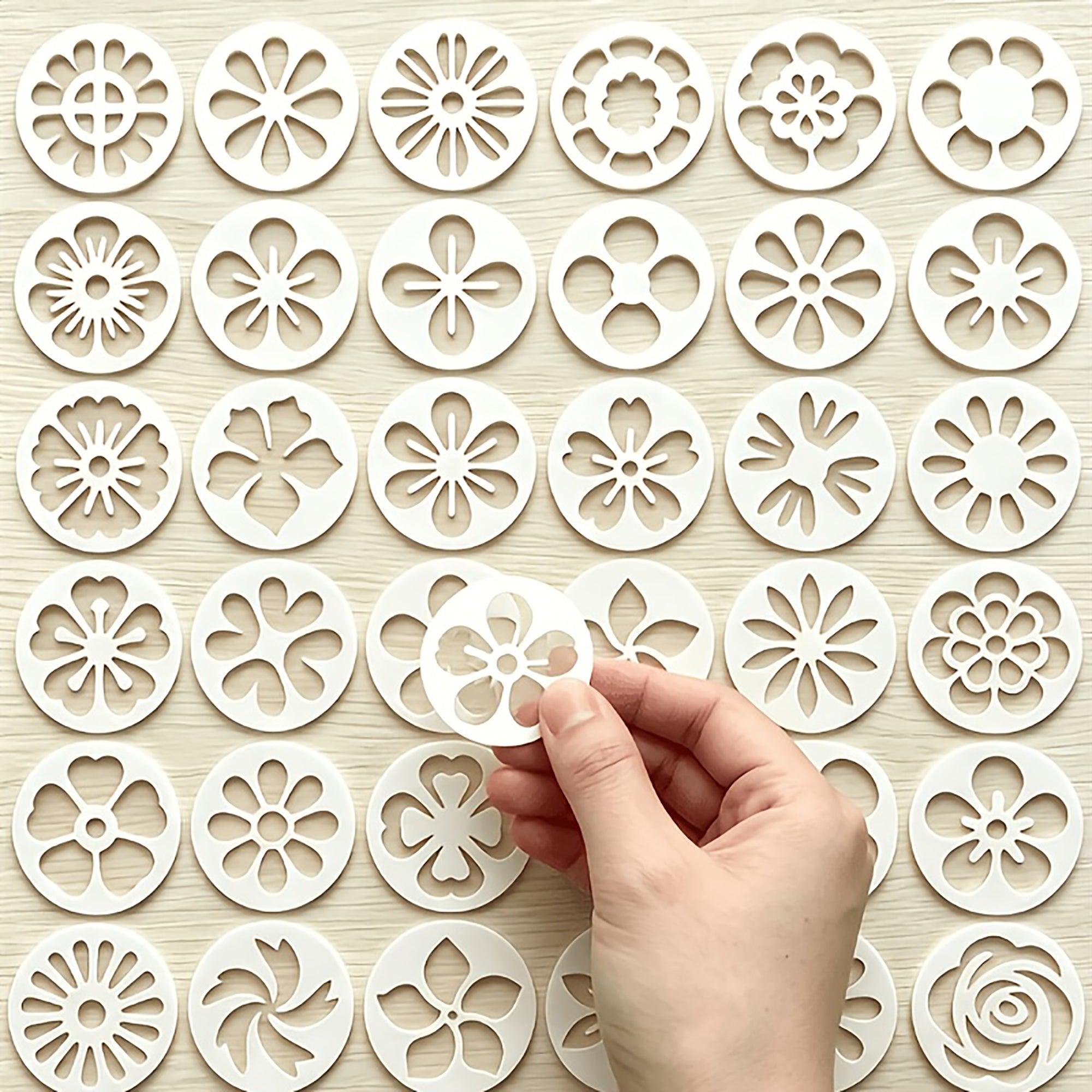 reusable flower templates for diwali canvas painting and artwork