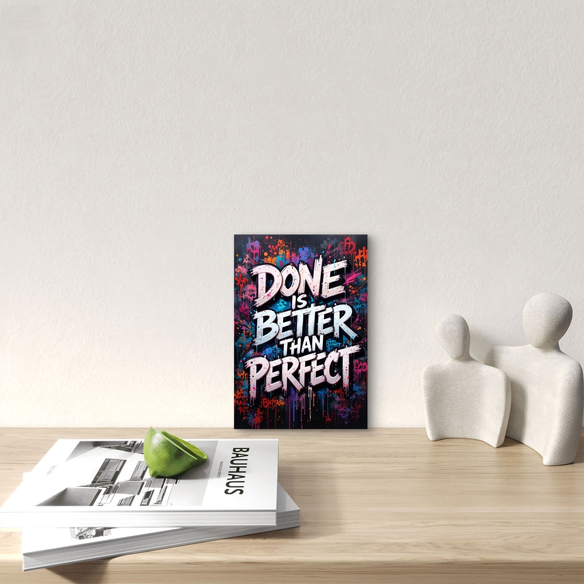 aluminum metal productivity quote wall decor for office