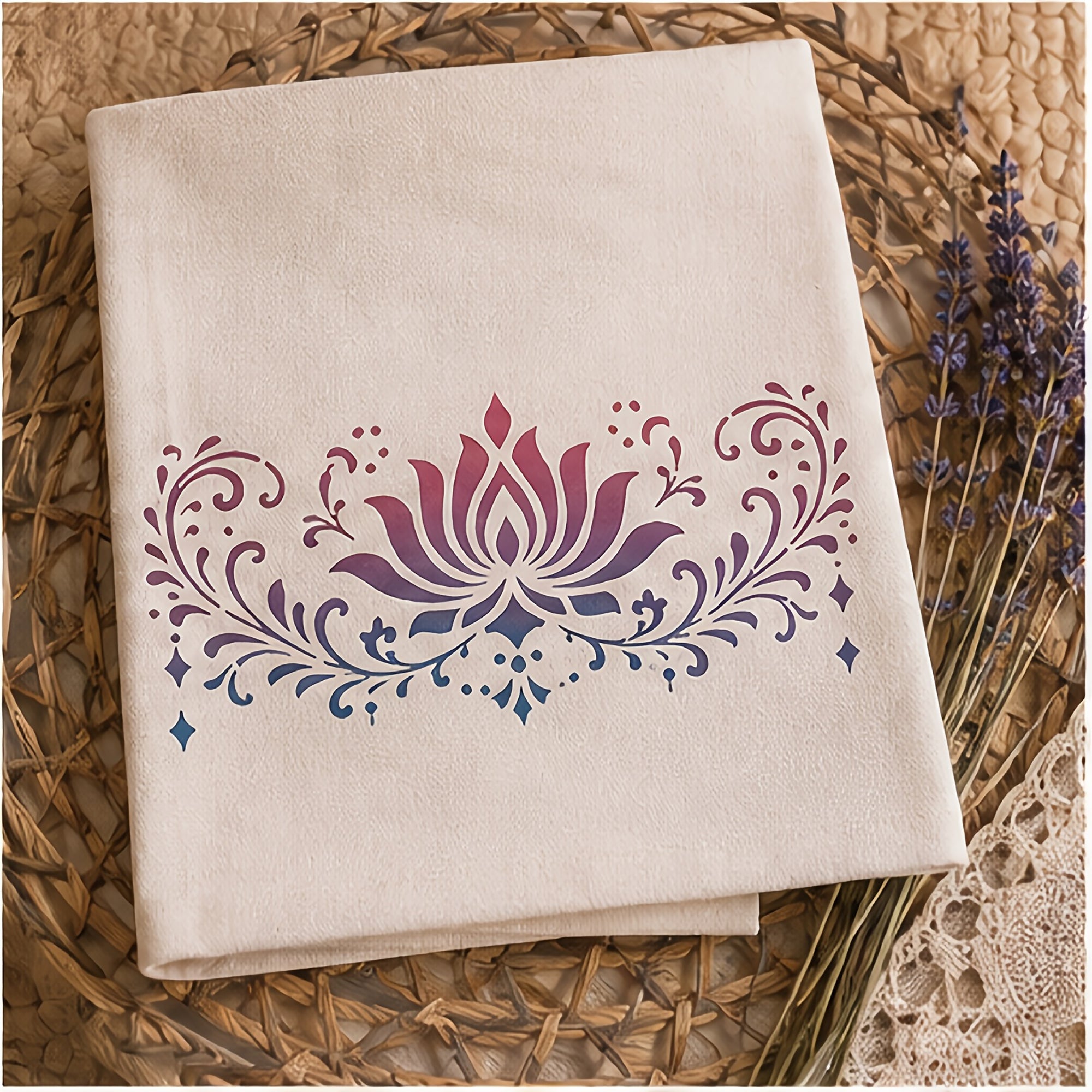 diwali diya border painting stencil for festive crafts