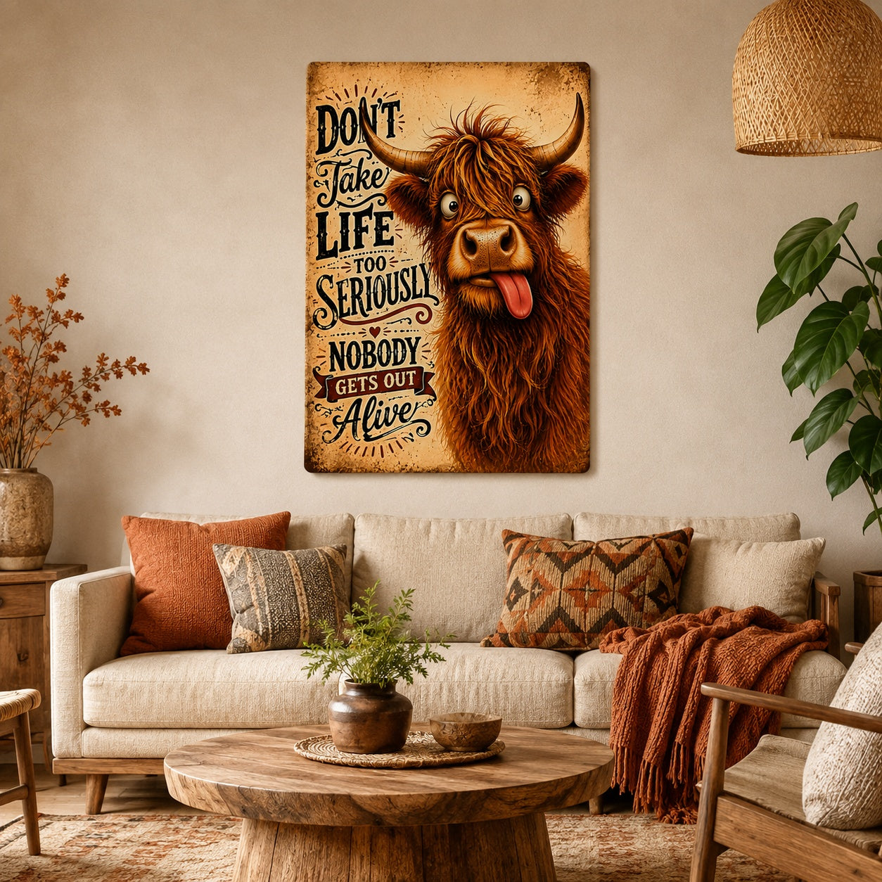 Cow Humor Wall Decor