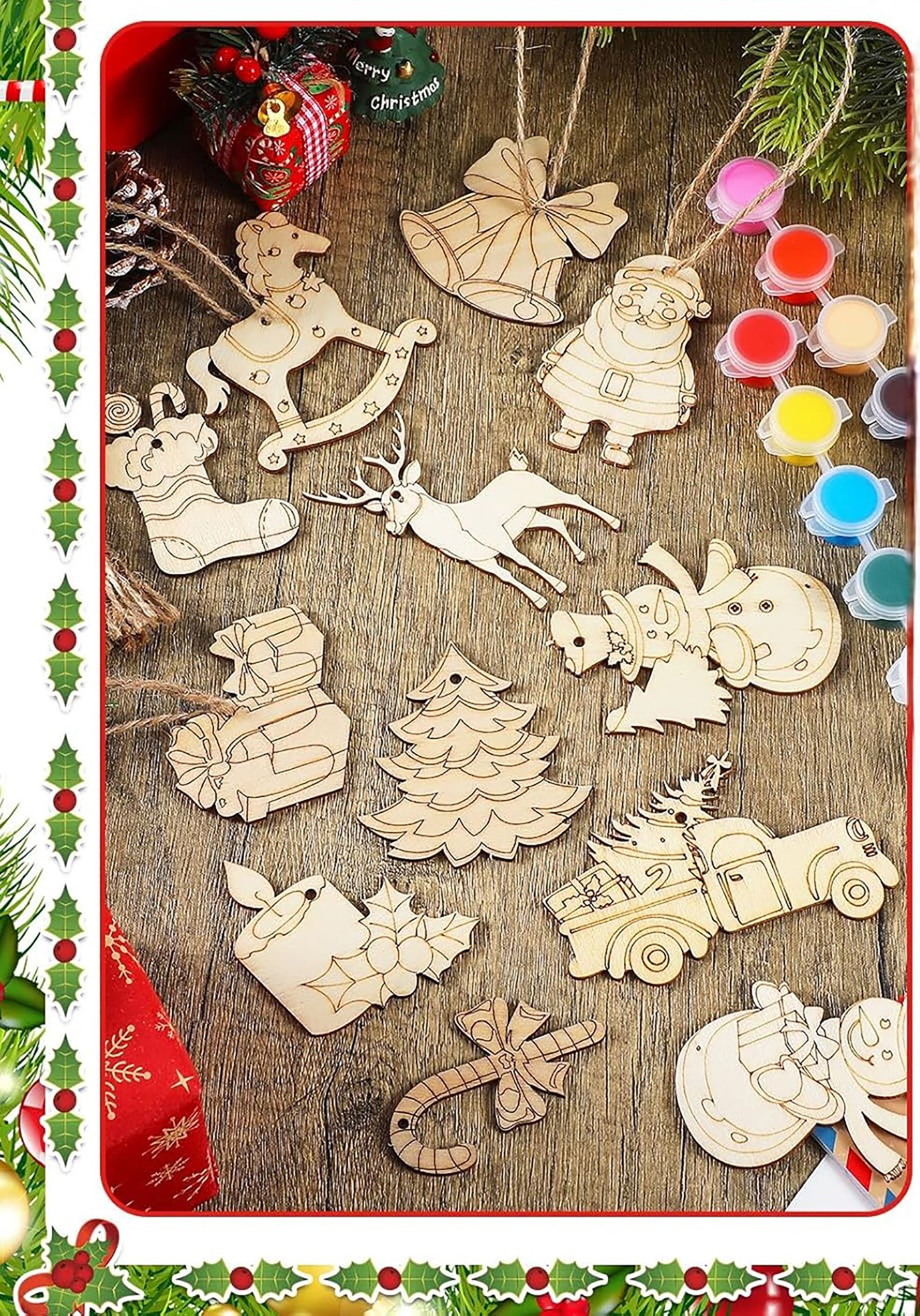 christmas craft wood cutouts bulk