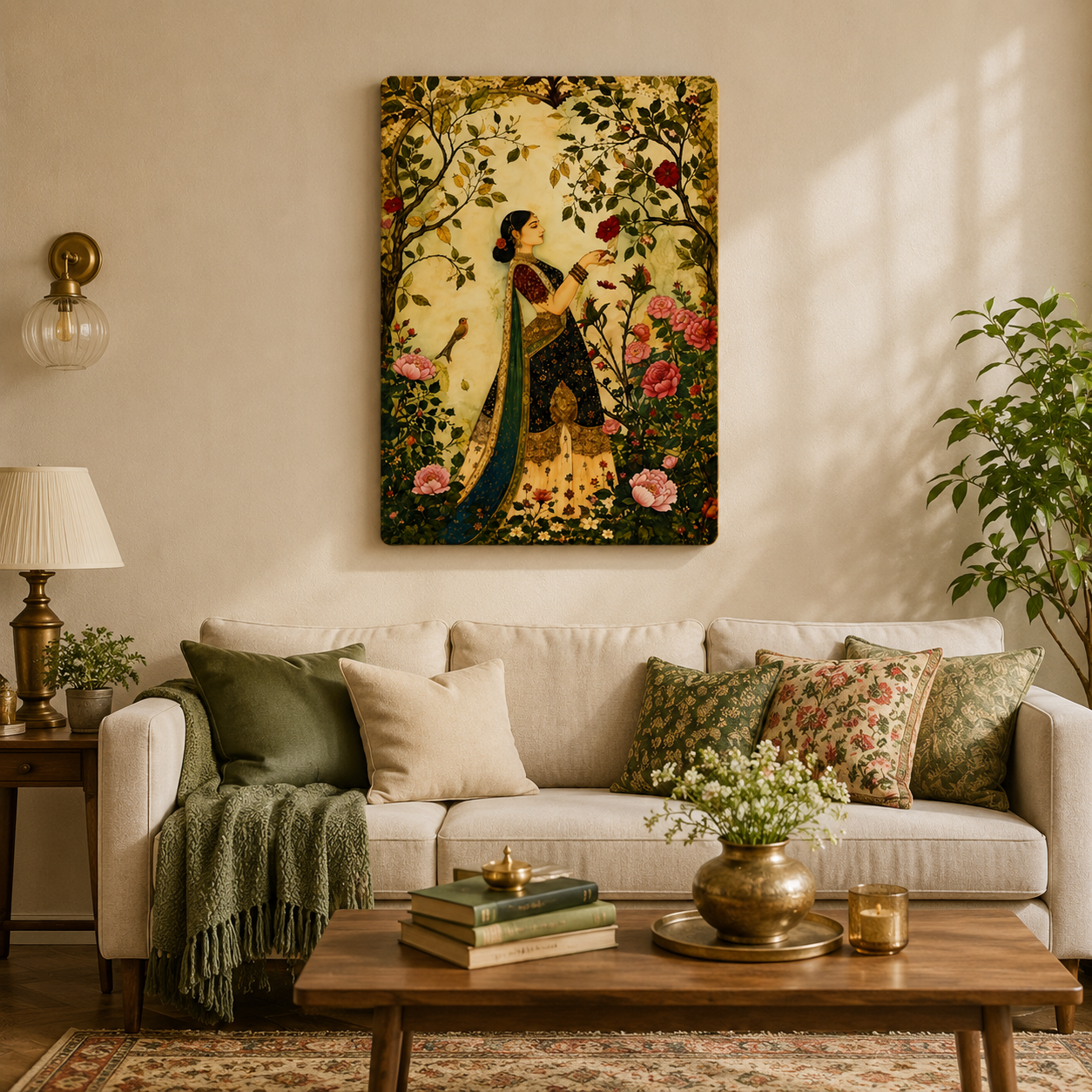 Indian woman wall hanging for bedroom