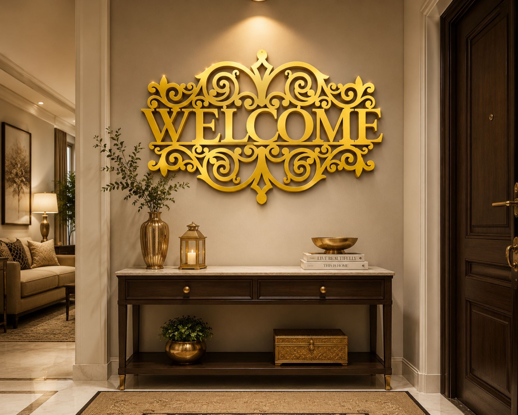 housewarming gift welcome sign