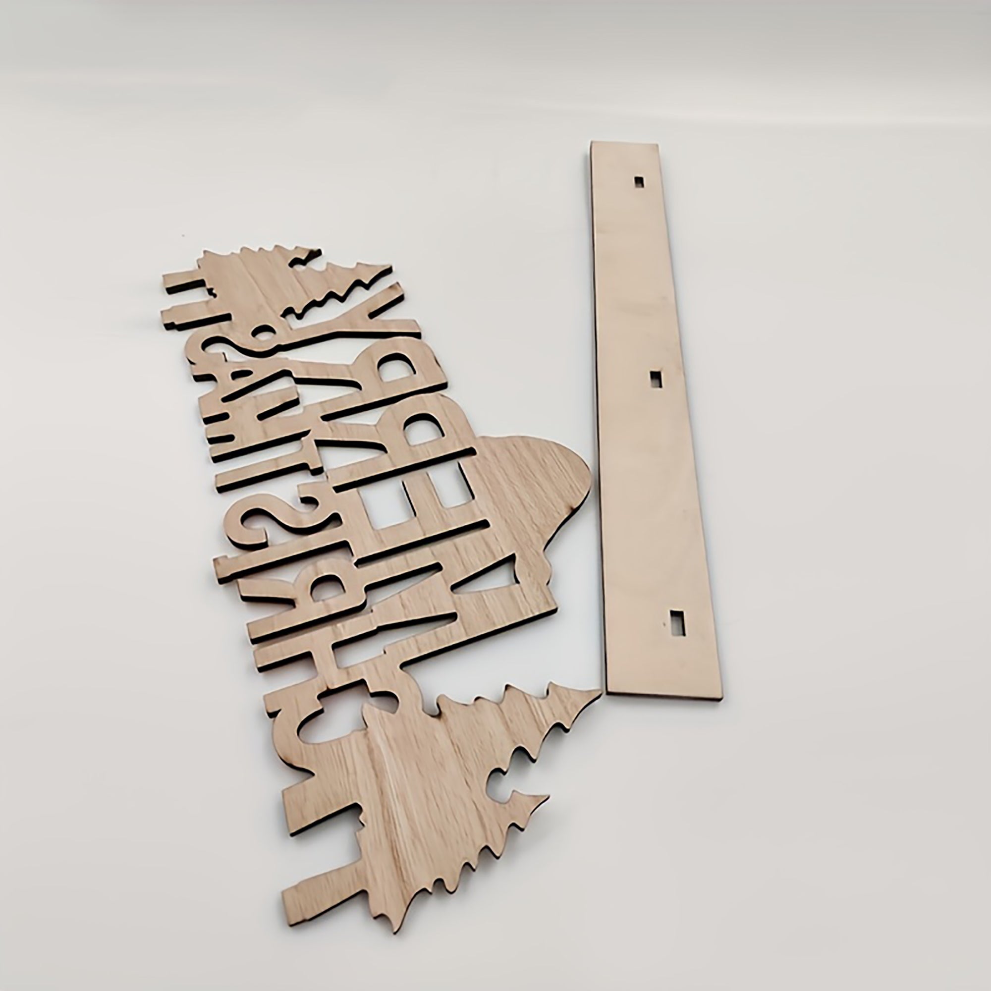 unfinished wood christmas decoration