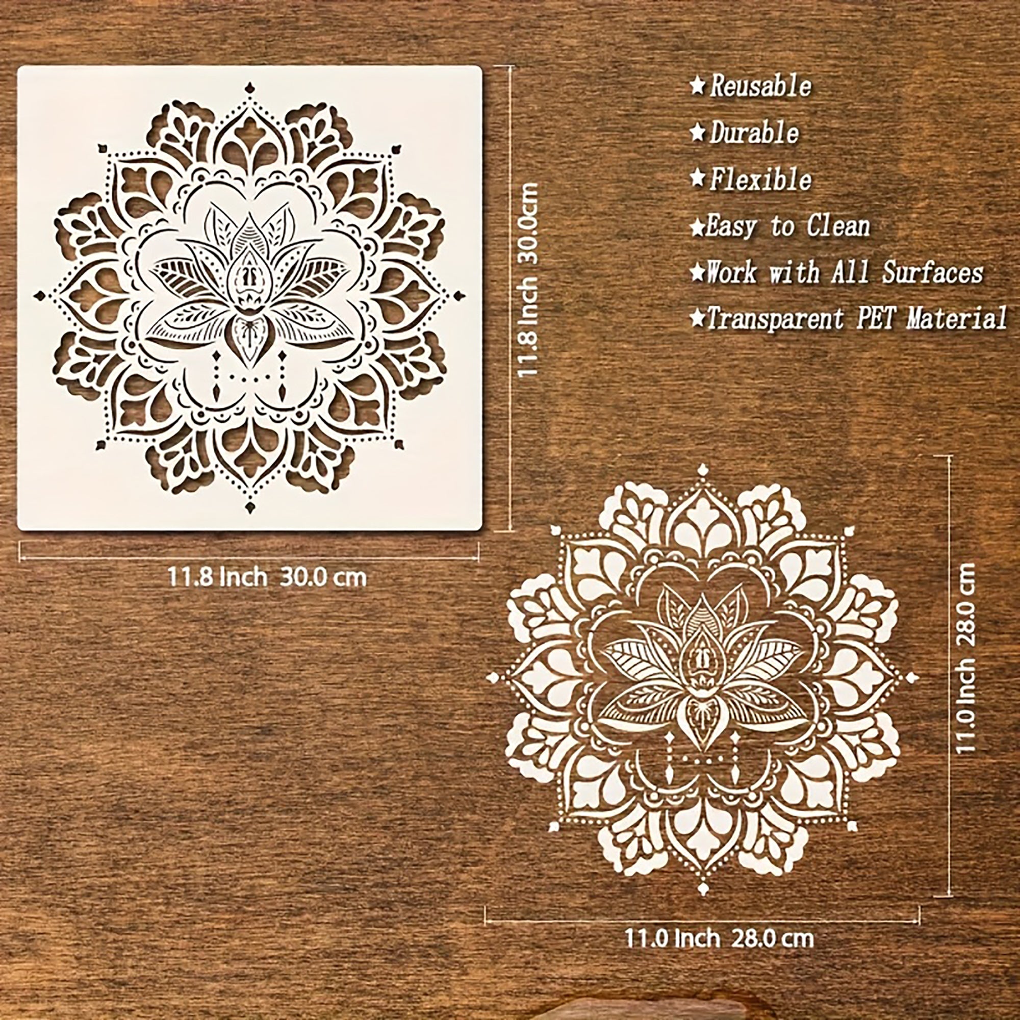 reusable mandala stencil for wood wall canvas painting