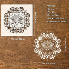 reusable mandala stencil for wood wall canvas painting