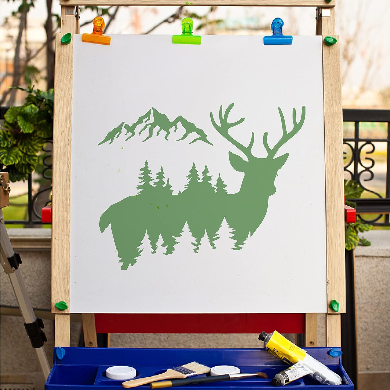 12x12 inch animal craft stencil