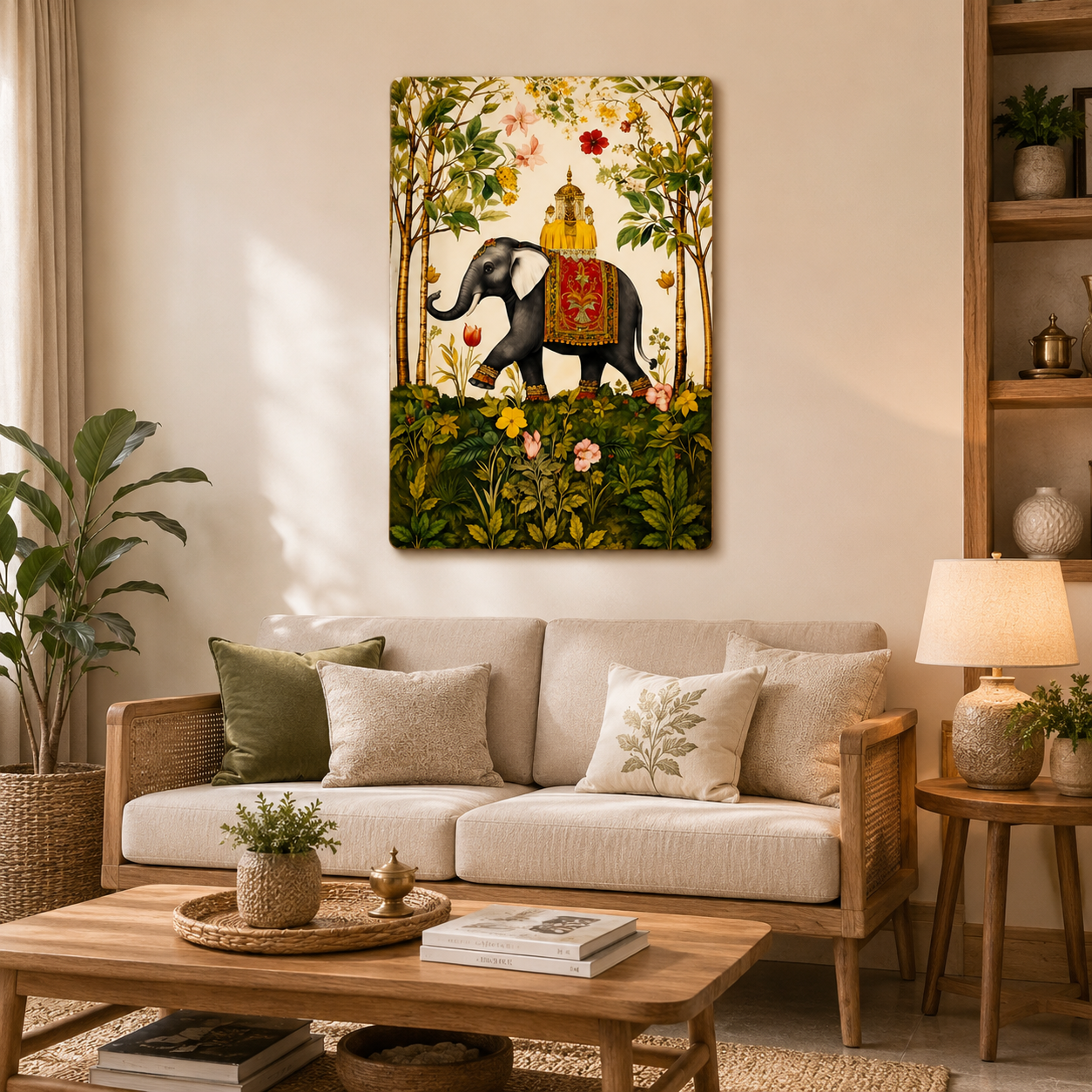floral elephant wall hanging for living room