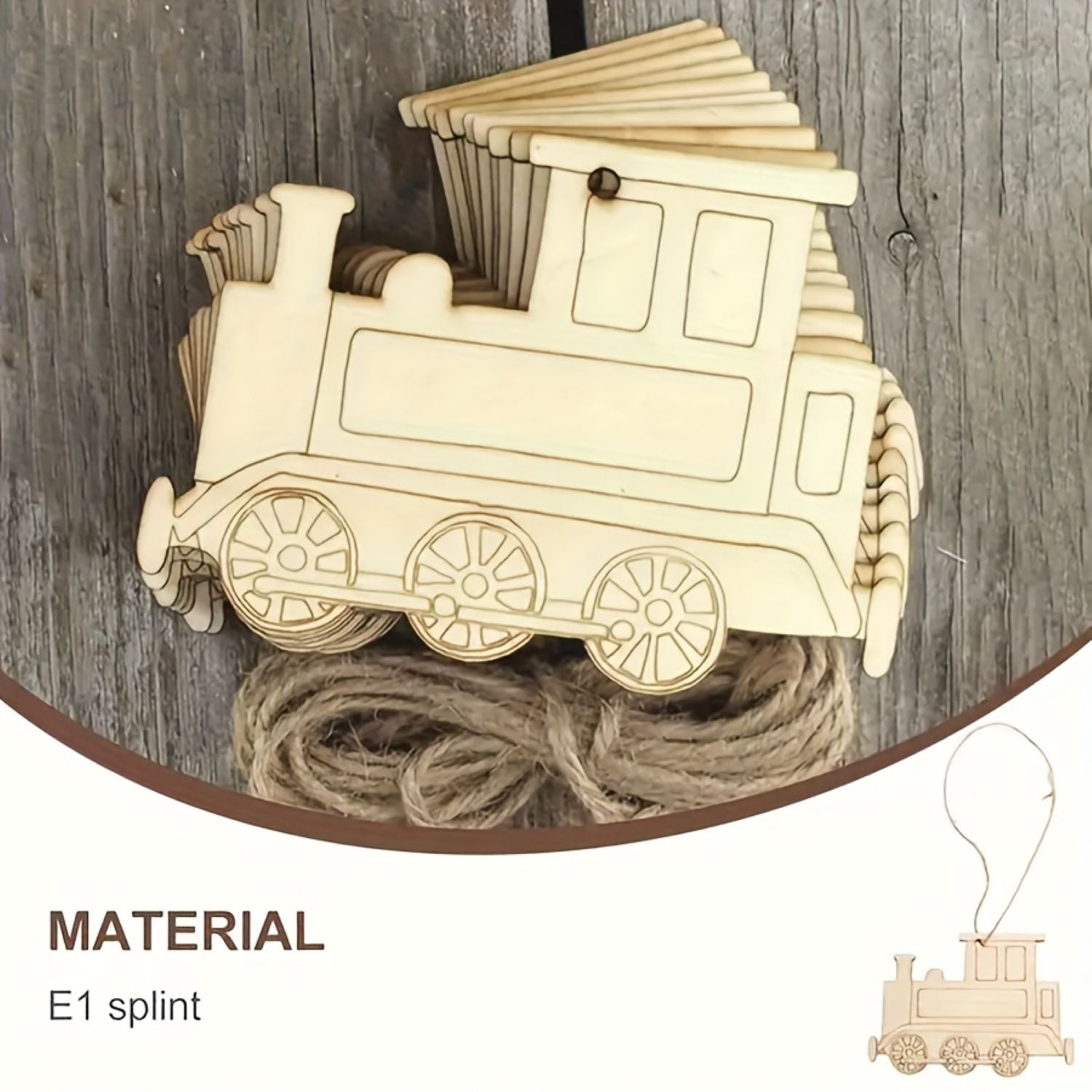 wooden train decor for home and holiday events