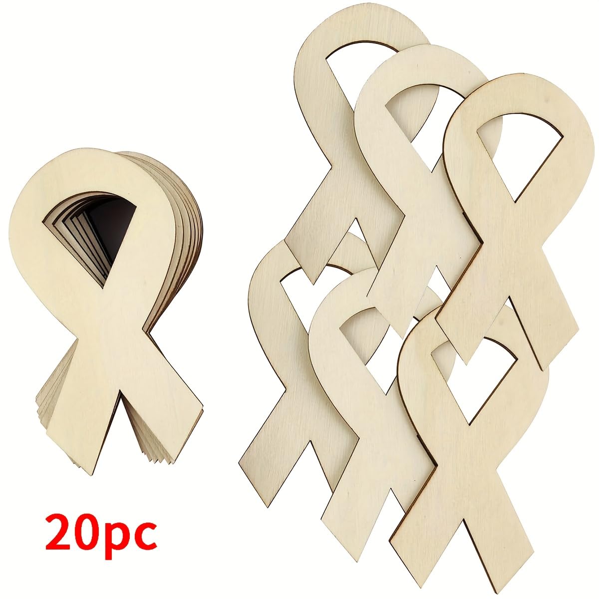 blank wooden ribbon ornaments