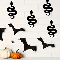 American Elm 10 Pcs Wooden Snake Shaped MDF Cutouts Unfinished DIY Craft Boards for Painting Animal Theme Wall Art