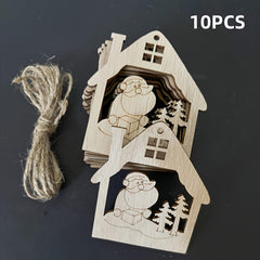 festive wooden ornaments for home decor