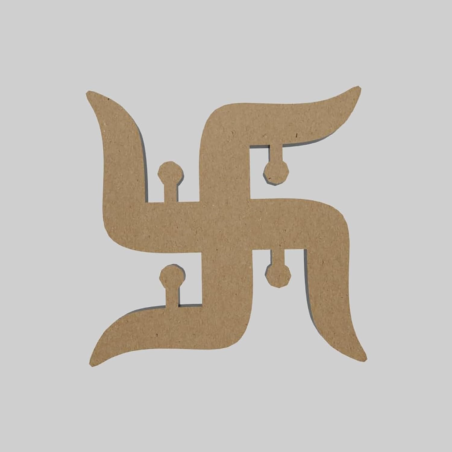 Brown swastika symbol on a light gray background