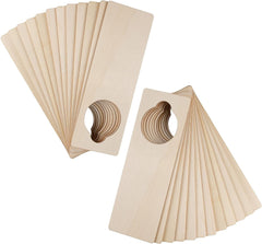 Set of wooden guitar soundhole blocks on a white background