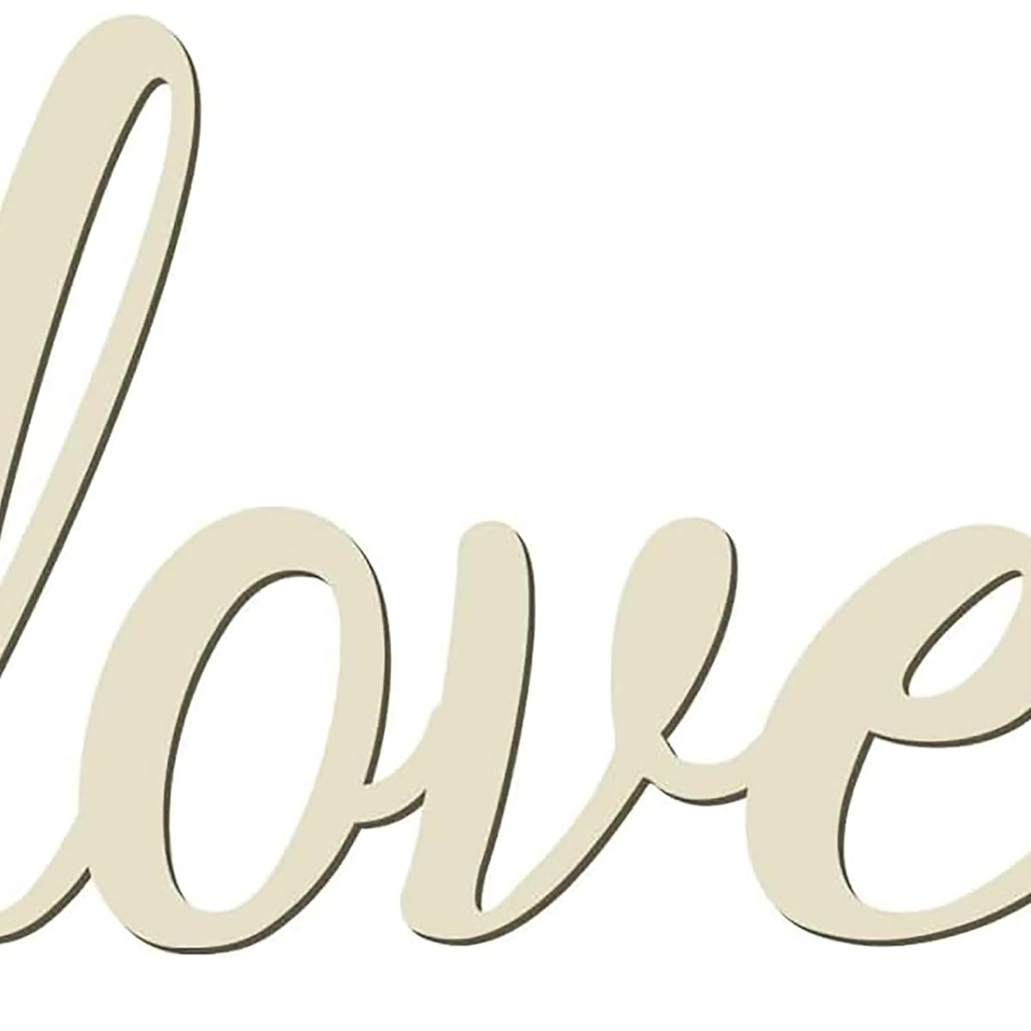 Wooden word 'love' on a white background