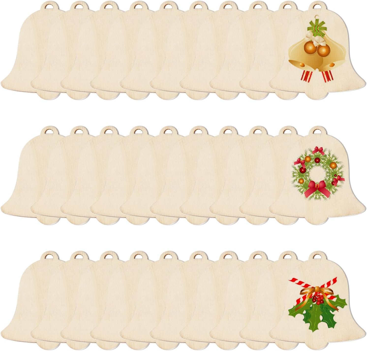 Set of decorative name plates with Christmas designs on a white background