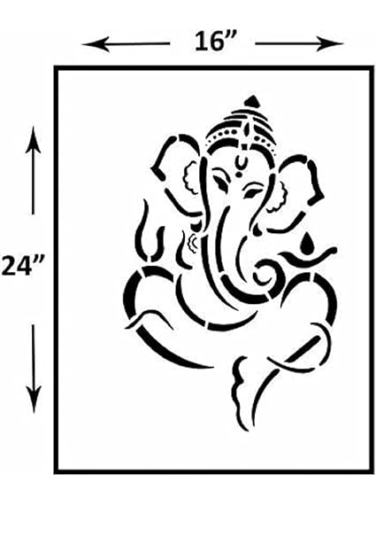 spiritual wall painting stencil india