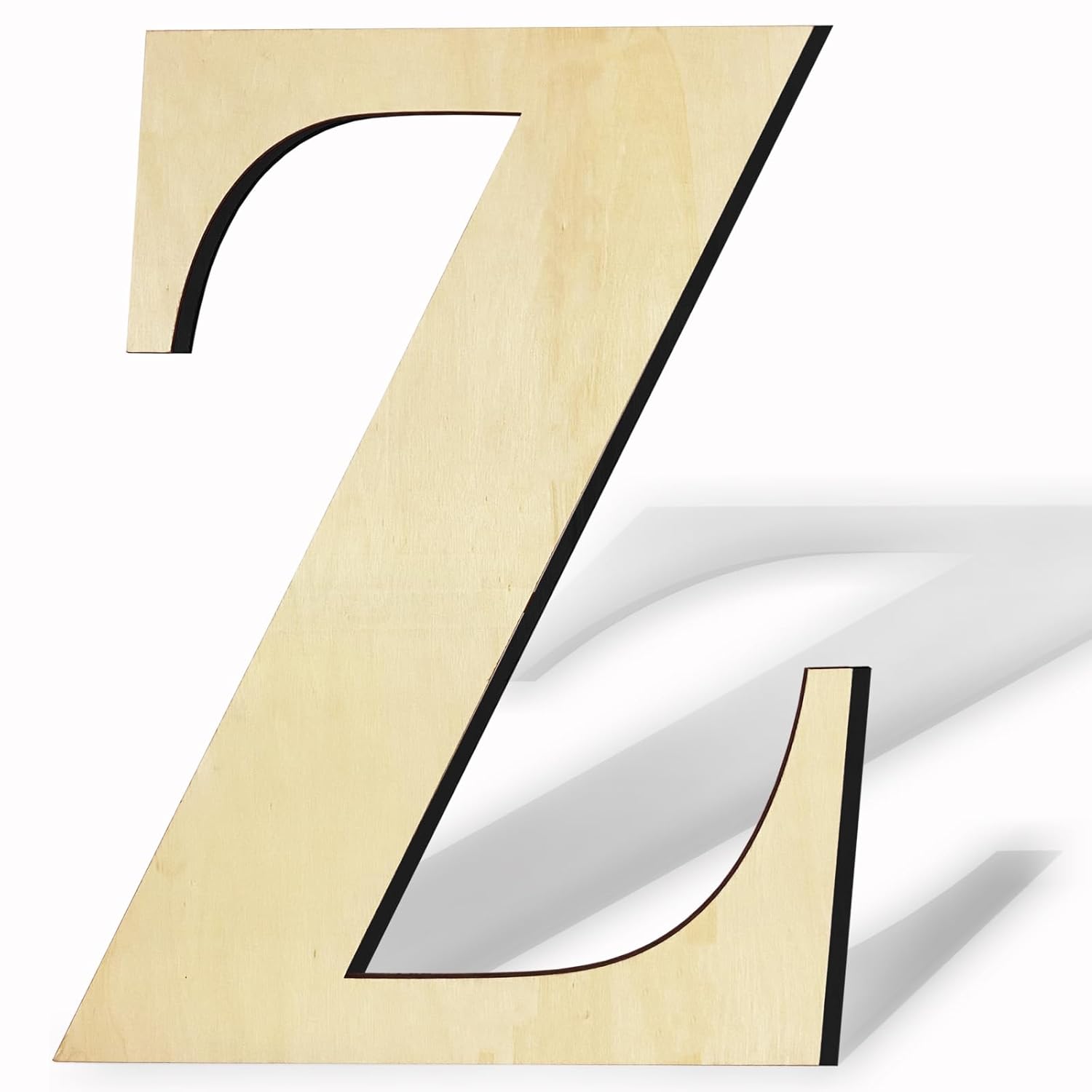Wooden letter 'Z' on a white background